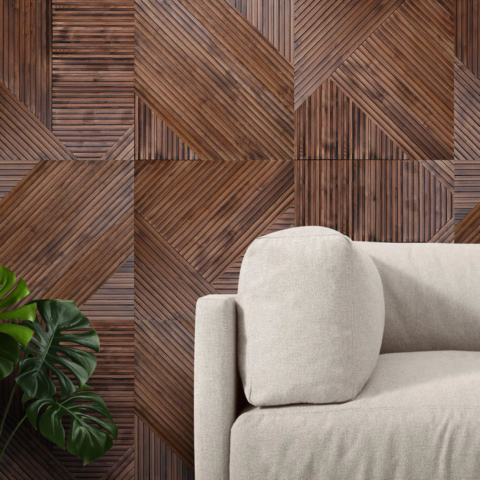 textured acoustic wood panels in home theater design